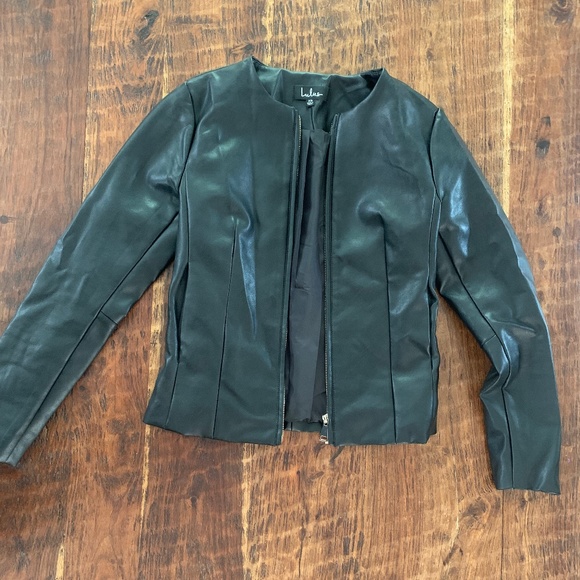 Lulus black leather jacket - Picture 1 of 3